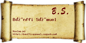 Bánffi Sámuel névjegykártya